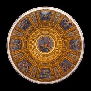 圆顶, 圣玛丽亚波波罗, 马赛克, 里面, 教会, 罗马, 意大利