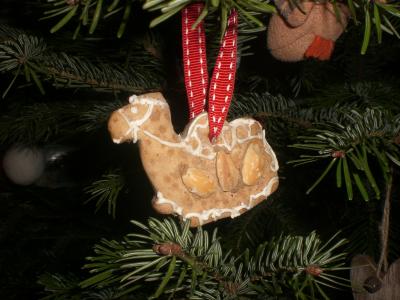 姜饼, tannenzweig, 骆驼, 烘烤, 圣诞节, 树, 装饰