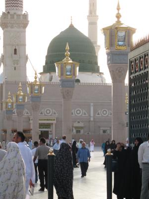清真寺, 伊斯兰, 先知城, 穆斯林, 绿色圆顶, 祈祷, 建筑