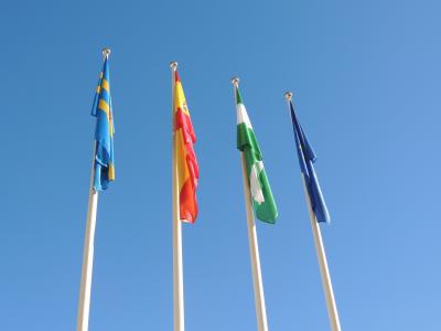 国旗, 安大路西亚, 西班牙, 天空, 桅杆, estardante