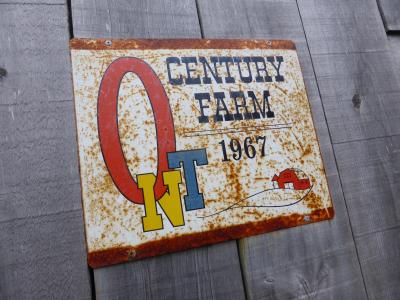 年份, 标志, 世纪农场, 1967, 古董, 谷仓板, 生锈