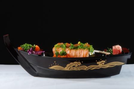 寿司船, 午餐, 晚餐, 海鲜, 板, 轧辊, 菜