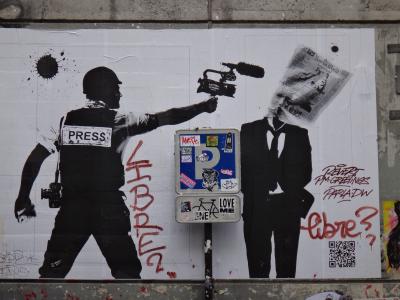 巴黎, 涂鸦, 政策, 图像, 壁画, 创意, 概念