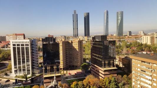 办事处, 建设, 摩天大楼, 城市, 建筑, 马德里, 城市