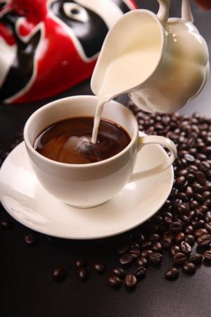 咖啡, 牛奶咖啡, 咖啡豆, 杯, 饮料, 特浓咖啡, 咖啡因