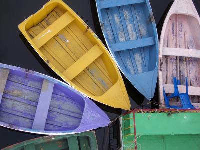 小船, 划艇, 木材, 湖, 和平, 颜色