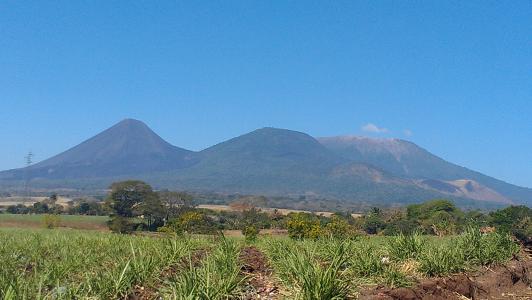 萨尔瓦多, el sunza, izalco 火山全景, 佛得角和圣安娜