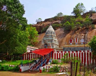 ramgiri 丘陵, 寺, ramadevara 斗, 班加罗尔, 印度, sholay, 岩石
