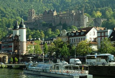 海得尔堡, 城堡, neckar, 德国, 从历史上看, 历史文化名城, 欧洲