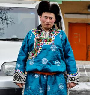 男子, 蒙古语, 亚洲, 民族, 肖像, 传统, 生活方式
