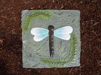 石头, 平铺, 蜻蜓, 昆虫, 自然, 翅膀, 一步