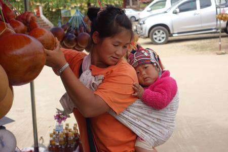 泰国, 母亲, 儿童, 亲情, 安全感, 人, 文化