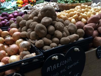 市场, 伦敦, 食品, 土豆