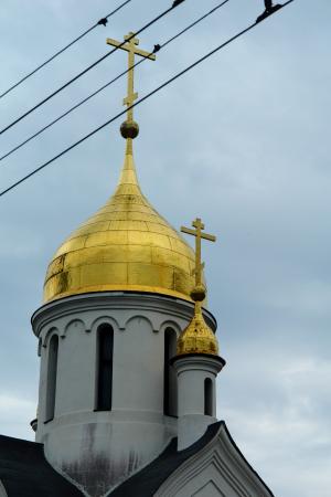 十字架, 教堂屋顶, 俄罗斯, 新西伯利亚, 教会