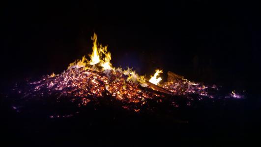 消防, 余烬, 火山灰, 烧伤, 热, 木材, 热