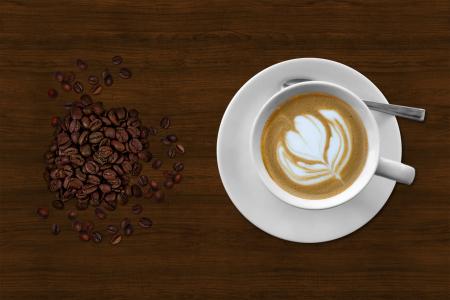 豆, 豆子, 黑咖啡, 咖啡因, 卡布奇诺咖啡, 陶瓷, 咖啡