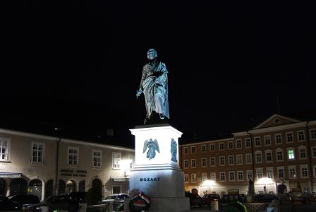 莫扎特, 沃尔夫冈, amadeus, 萨尔茨堡, 奥地利, 雕像, 小镇