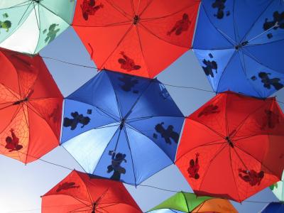 遮阳伞, 红色, 蓝色, 模式, 多彩, 摘要, 设计