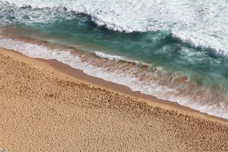 海滩, 沙子, 水, 激增, 网上冲浪, 防波堤, 波