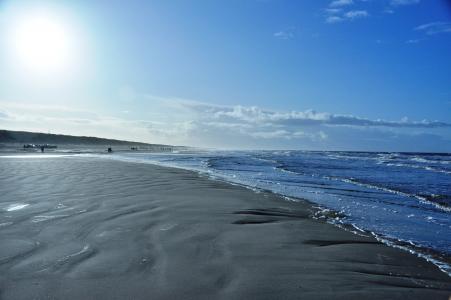 丹麦, 光, 夏季, 太阳, 海滩, 地狱, 蓝蓝的天空