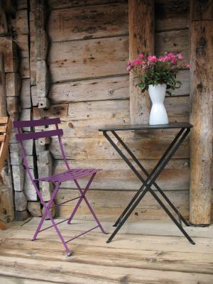 露台, 表, 椅子, 花瓶, 设计, 度假, 斯堪的那维亚