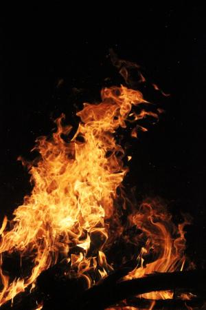 火焰, 火花, 篝火, 晚上, 木材, 火-自然现象, 热-温度