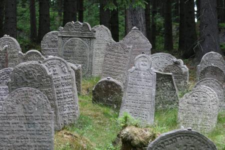 公墓, 犹太人, 坟墓, 石头, 森林