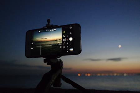 晚上, iphone, 宏观, 海洋, 照片, 摄影, 海