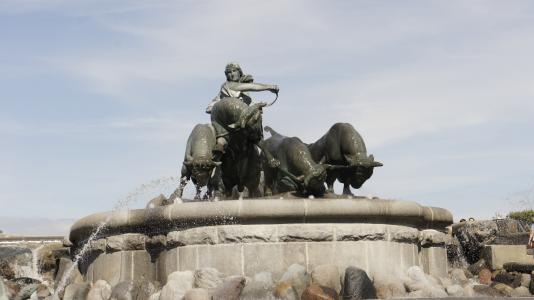铜雕, 喷泉, 丹麦, 雕像, 纪念碑, 著名的地方, 历史