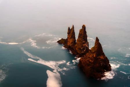 冰岛, 海, 海洋, 水, 地层, 露头, 峭壁