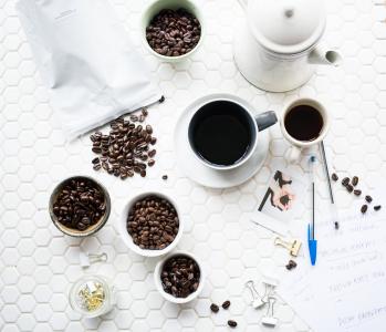 咖啡, 豆子, 种子, 特浓咖啡, 饮料, 钢笔, 纸张