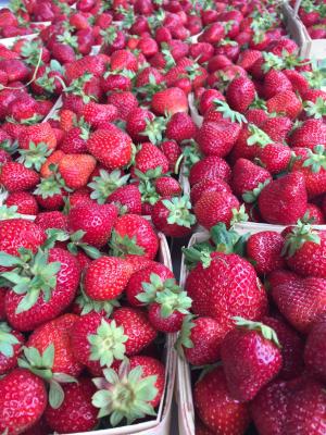 草莓, 农民市场, 水果, 多汁, 甜, 浆果