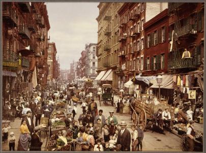 纽约城, 1890, 年份, 桑街, 纽约, 曼哈顿, 美国