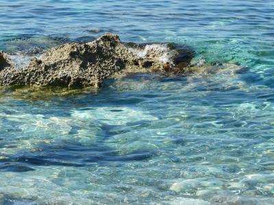 海, 蓝色, 液体, 表面, 岩石, 礁, 自然