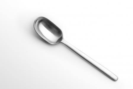 勺子, 餐具, 银, 金属, 反映, 分离, 汤勺