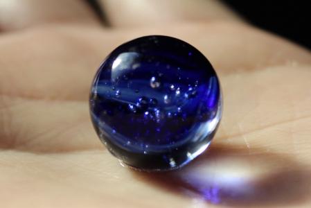手, marbleball, 蓝色
