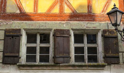 窗口, 老, 废墟, 中世纪, 灯笼, 老房子, 离开