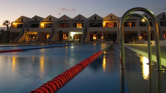 酒店, 车道, 水, 游泳池, 恢复, 假日, 兰萨罗特岛