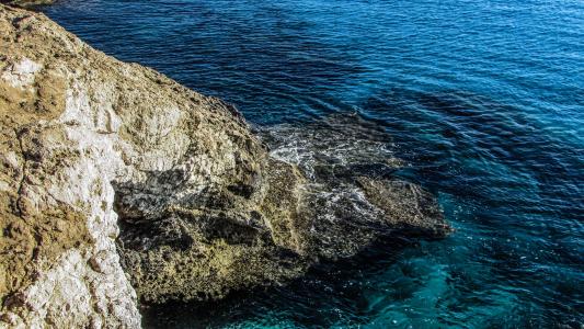 塞浦路斯, 阿依纳帕, 岩石, 悬崖, 海, 自然, 岩质海岸
