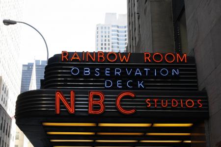 彩虹厅, 纽约, nbc, 室, 观景台, 标志, 城市