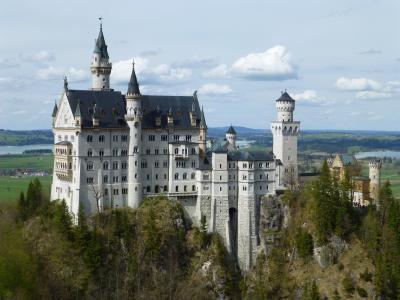 新天鹅堡, 城堡, 巴伐利亚, 巴洛克式, 第十九世纪, 罗马式复兴, 宫