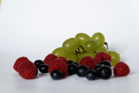 蓝莓, 覆盆子, 葡萄, 水果, 健康, 维生素, 水果