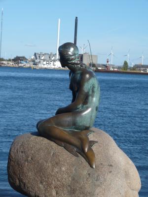 美人鱼, 哥本哈根, 雕塑, 童话故事, 水