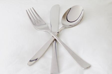 勺子, 叉子, 刀, 餐具, 金属, 光泽