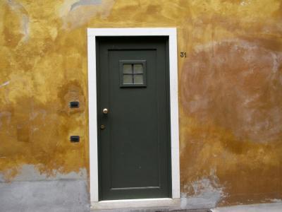 门, 墙上, 多彩, 条目, 建筑, 绘画, 窗口