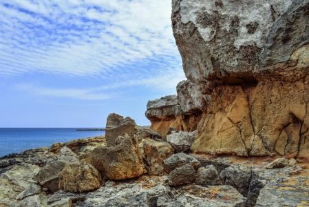 悬崖, 形成, 岩石, 坚固耐用, 海岸, 侵蚀, 景观
