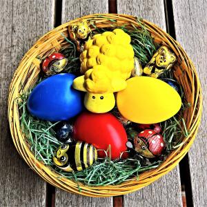 复活节, 复活节的巢, 购物篮, 复活节彩蛋, 彩色, 逾越节的筵席, 糖果