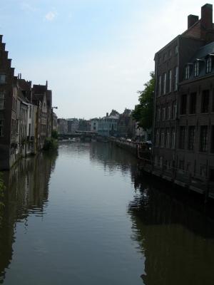 比利时, 运河, 水, 城市, 旅行, 老, 建设