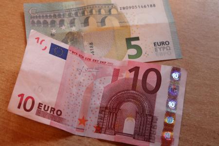 美元的钞票, 欧元, 货币, 条例草案, 纸币, 10欧洲, 5欧洲