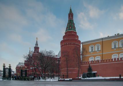 莫斯科, 克里姆林宫, 墙上, 塔, 建筑, 历史, 天空